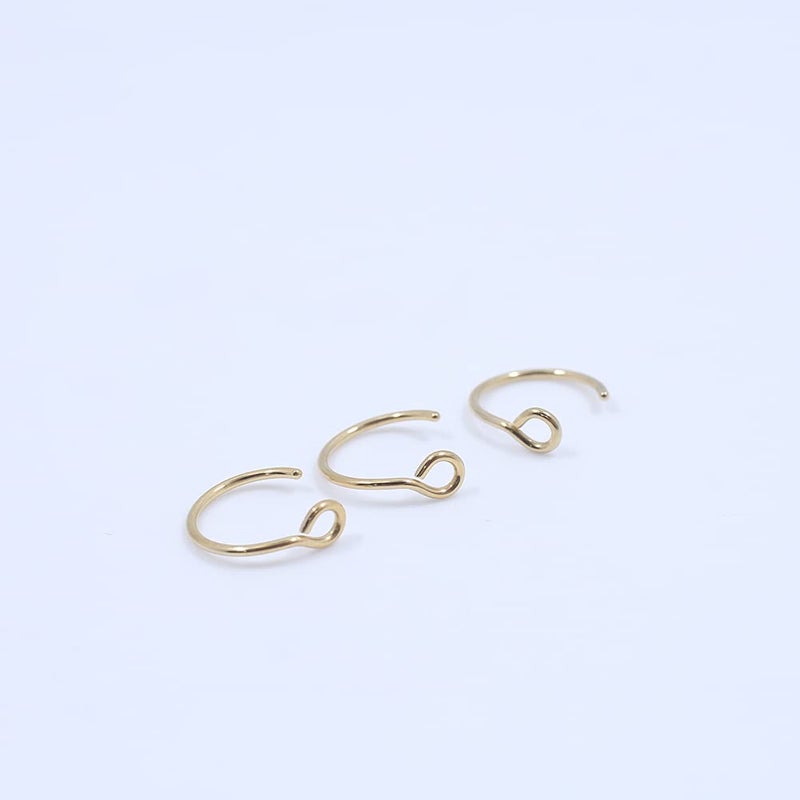 FANSING Fakes Nose Ring Halloween Faux Nose Hoop 20 Gauge 8mm Surgical Steel No Piercing Jewelry 18k Gold-plated 3 Pieces - Image 3